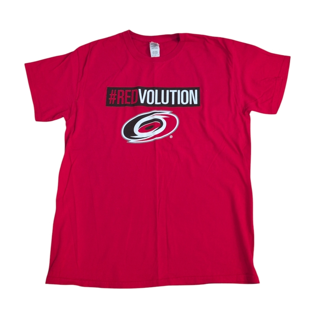 North Carolina Hurricanes Hockey T-shirt, Redvolution Short Sleeves Red Men's Lg